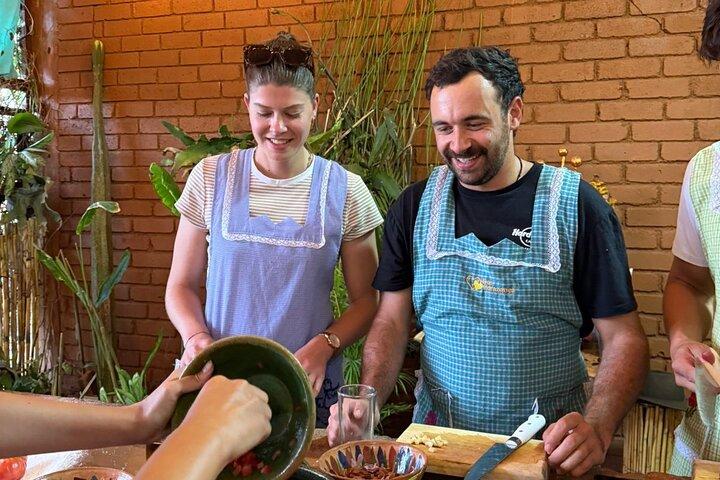 Cozinha tradicional de Oaxaqueña com receitas da vovó