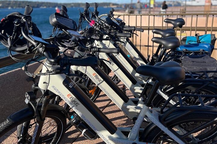 Guided Electric Bike Tour of Sydney with Bluetooth helmets