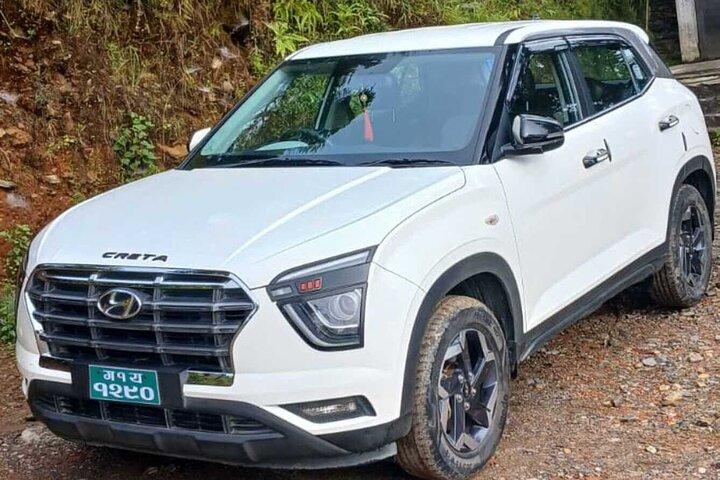 「プライベートトランスファー： 高級車でポカラからチトワンへ」