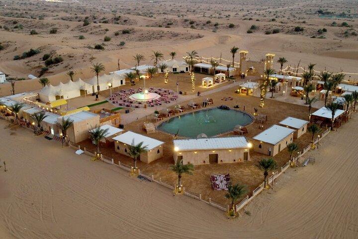 Avond woestijnsafari Dubai met BBQ, Camel Ride en optionele ATV