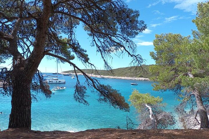 Excursion en bateau privé aux îles Pakleni et aux rochers rouges