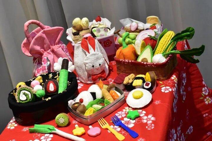 Taller de fiambrera de fieltro Bento en Kioto cerca de Kiyomizu