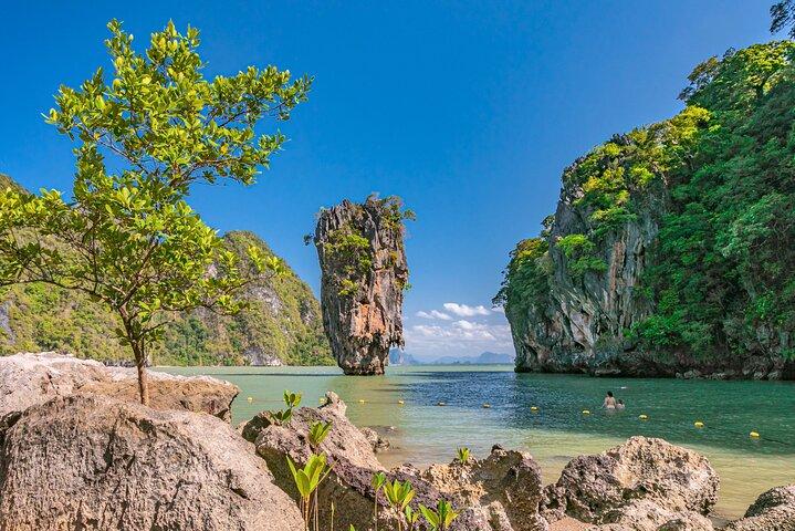 Isla James Bond y la bahía de Phang Nga Piragüismo en la cueva del mar en Big Boat