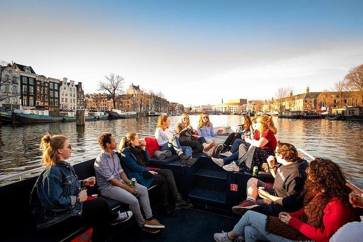 Amsterdam Sunset kanalkryssning med Live Guide och öppen bar
