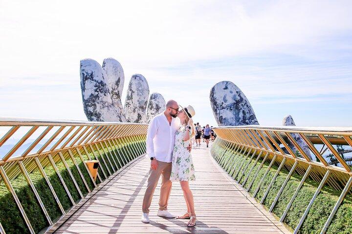 3 timmars Golden Bridge Fotografering i Ba Na Hills