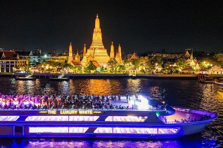 Crucero de lujo con cena blanca en Bangkok