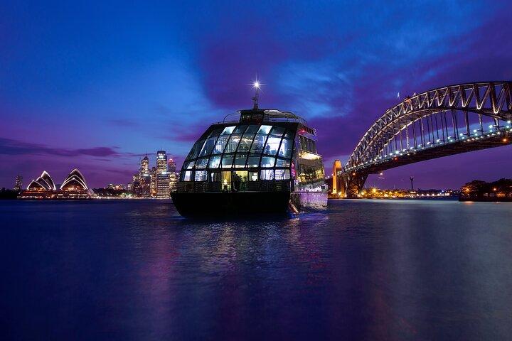 Port de Sydney : Dîner croisière en bateau de verre avec accord mets-vins