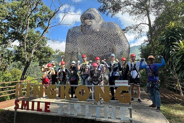 Kingkong Smile Zipline - La plus longue tyrolienne la plus haute à Chiang Mai