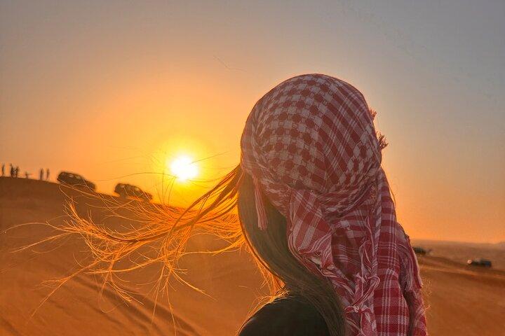 Premium Desert Safari Dubai , Camel Ride Sandboard , Grill & Shows