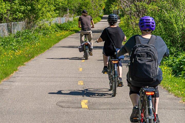 ケベック・シティ: モンモランシーの滝とマイクロブルワリーeバイクツアー