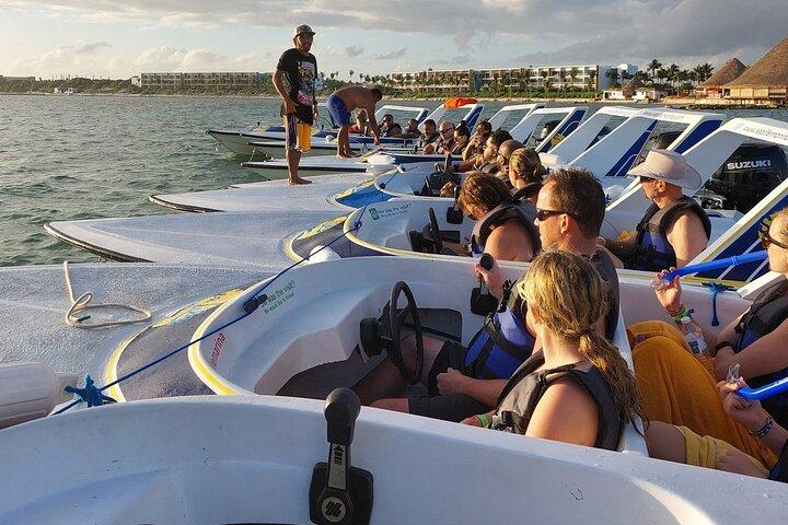 Mejor tour en lancha rápida y snorkel con traslado desde Cancún