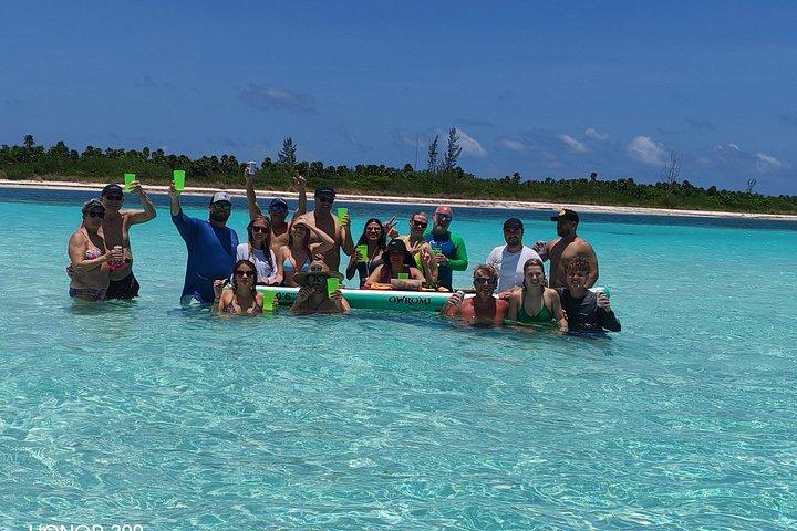 高級カタマランで4時間のコズメルタートルサンクチュアリ体験
