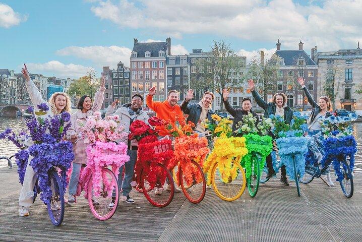 Udforsk Amsterdam kanaler på ikoniske blomstercykler