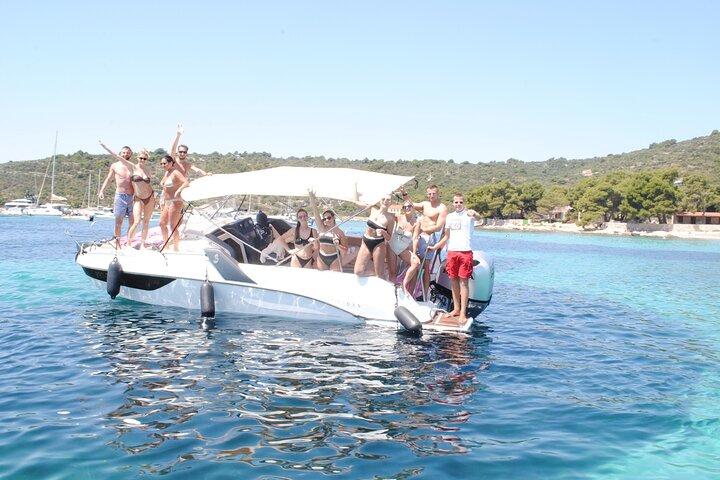 Split/Kaštela/Trogir: Visita à Lagoa Azul 3 Ilhas com bebidas