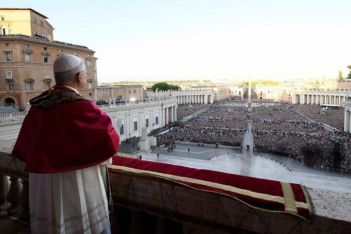 Påvlig publikupplevelse på St Peters Square Rom