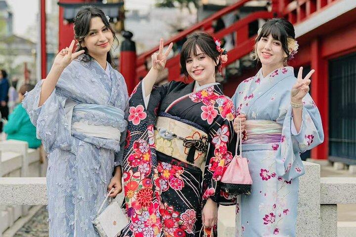 Kimono Kleid Erfahrung in Asakusa