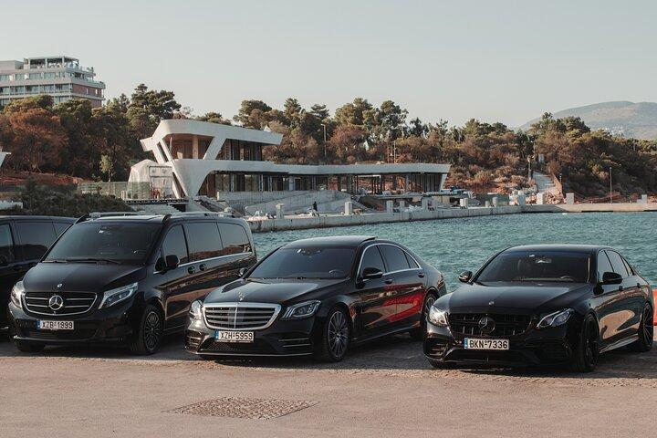 Luxe privétransfer Athene luchthaven van/naar Piraeus (haven)