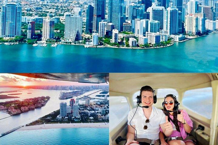 イーグルス エア ツアー : マイアミの 45 分間のプライベート飛行機ツアー