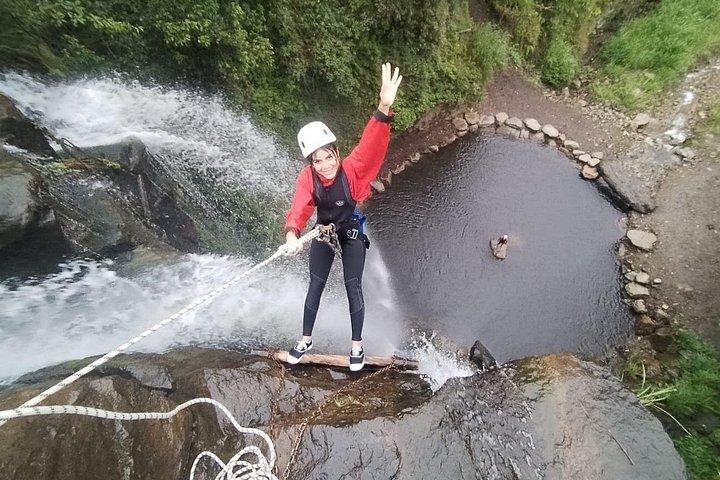 Canyoning Chamana Waterfall Baths, Ecuador