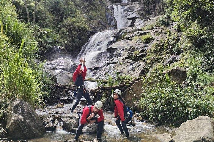 Canyoning Chamana Waterfall Baths, Ecuador