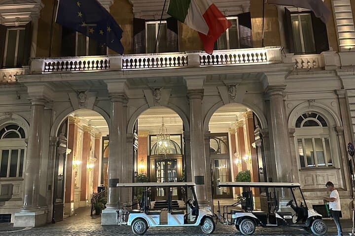 Rome golfcart tour , in the evening with hotel pick-up