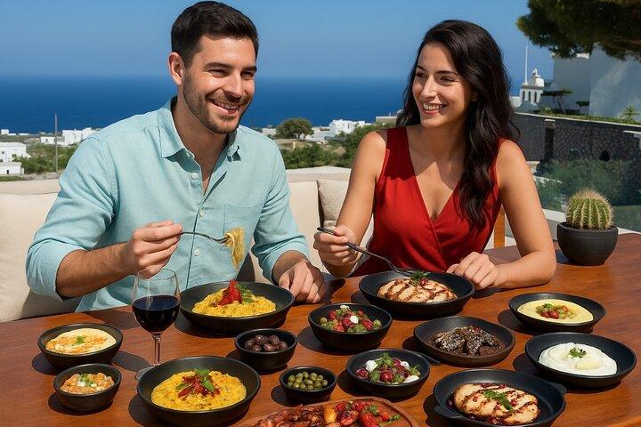 Experiencia de tour gastronómico de granja a mesa en Santorini