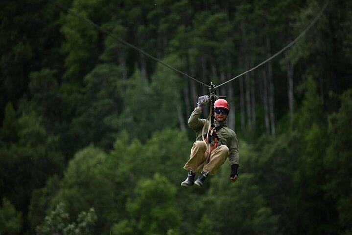 Combinação Trail Ride e Zipline Adventure