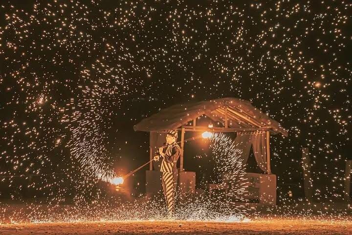 desde Marrakech : Agafay Desert Quad, Camel Ride, Dinner & Fire Show