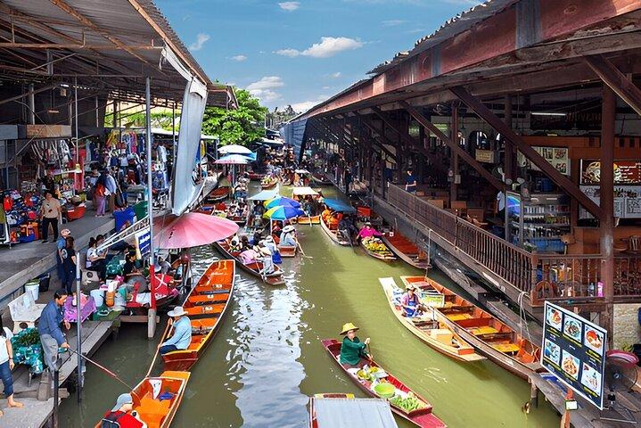 Drijvende markt & spoorwegmarkttour vanuit Bangkok