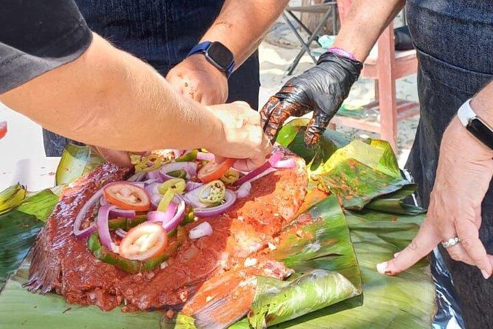 カンクン：メキシコの海鮮バーベキュー教室（現地シェフ付き）