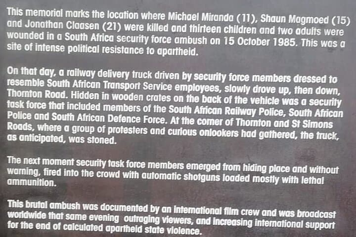 Half Day Cape Town Anti-Apartheid Struggle Tour