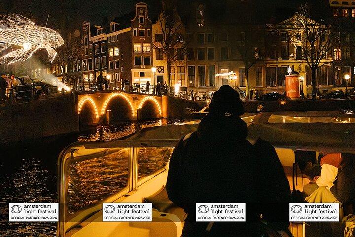 Amsterdam: Light Festival båd med valgfrie drikkevarer