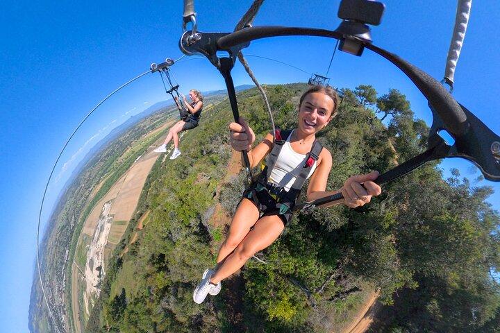 Epische ziplinetocht nabij Santa Barbara