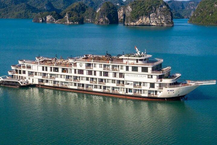 Halong Bay övernattningskryssning från Hanoi – 5-stjärnig ambassadörskryssning
