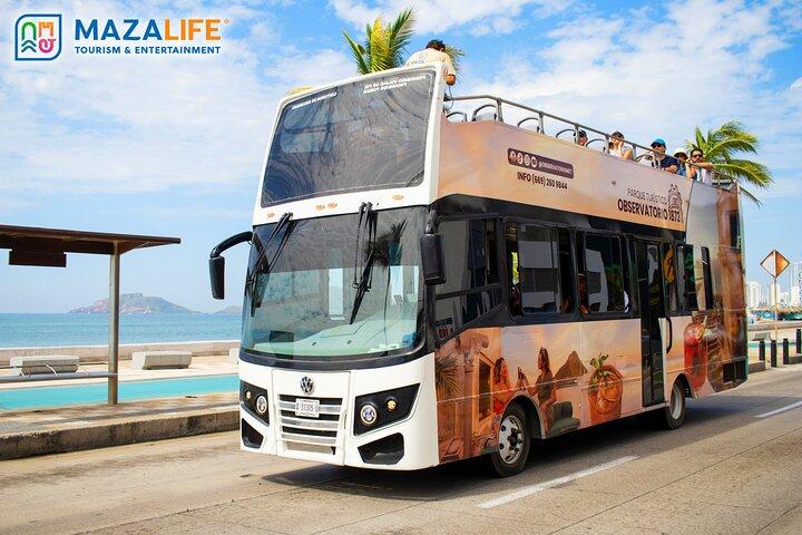 MAZALIFE City Tour Naturskön Mazatlán rida på en dubbeldäckare buss