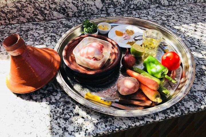 Cooking Moroccan Food with local & try Traditional Clothes