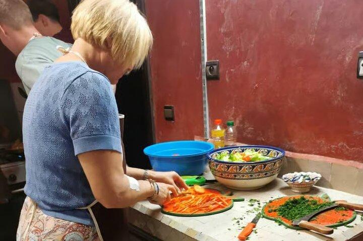 Cooking Moroccan Food with local & try Traditional Clothes