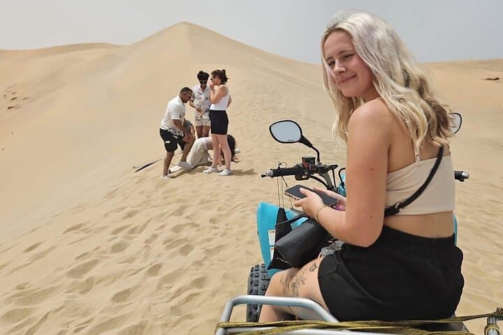 Jet Ski and quad and sky on sand to agadir
