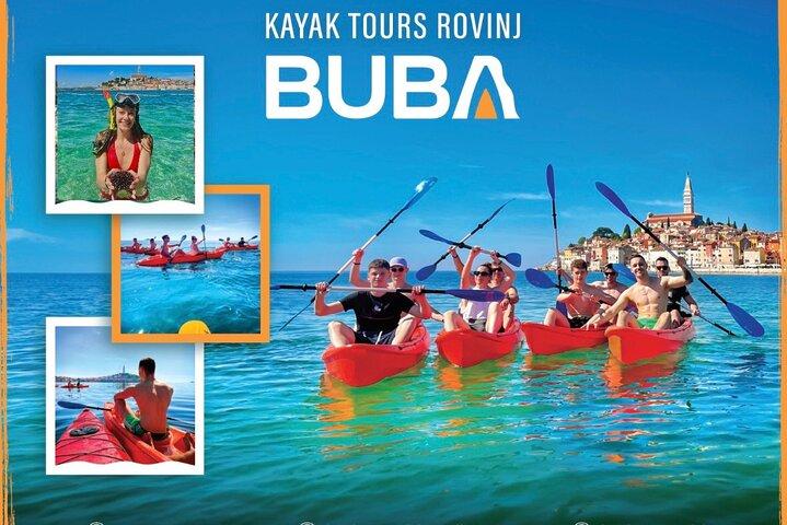BUBA-Kayak Tours Rovinj GRATIS-drikkevarer, billeder, snorkling udstyr