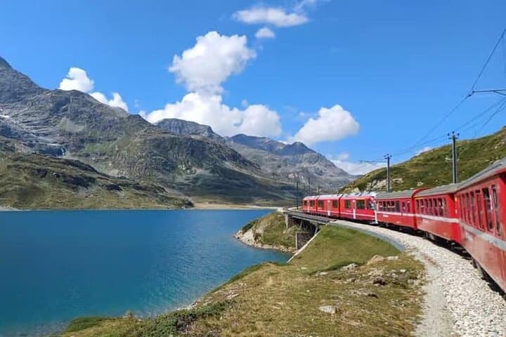 From Milan: Guided Bernina Train Tour to St Moritz and Tirano