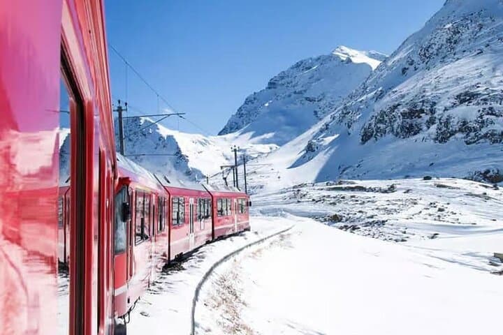 From Milan: Guided Bernina Train Tour to St Moritz and Tirano