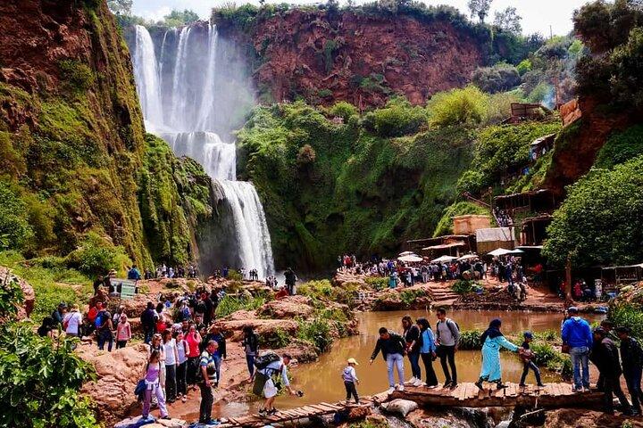 Excursão de um dia de Marrakech para Ouzoud Waterfalls Nature Monkeys Fun