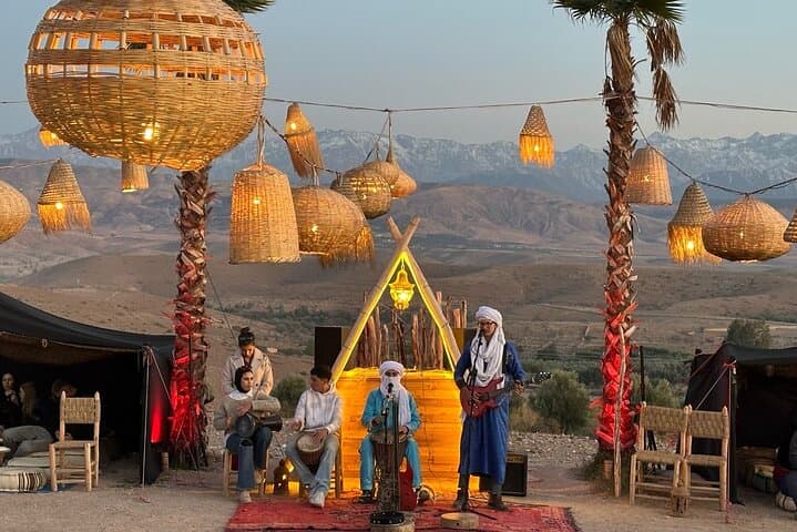 Marrakech: Agafay Desert Dinner Show with Sunset Camel Ride