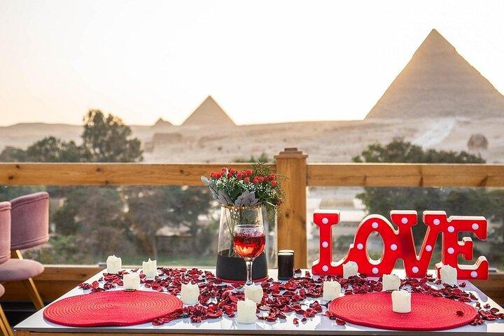 private light and sound show Pyramids + free romantic dinner