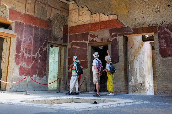 ヘルクラネウムのガイドツアー：古代ローマの家を巡る旅