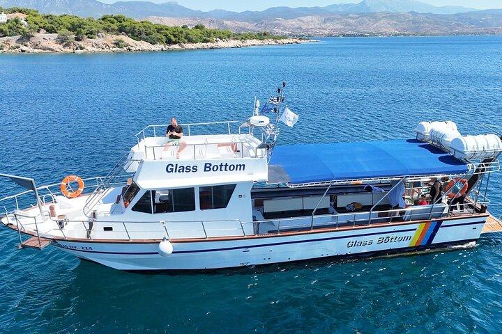 Corinth Canal & Saronic Gulf GlassBottom Cruise : 4h Schwimmen & Buffet