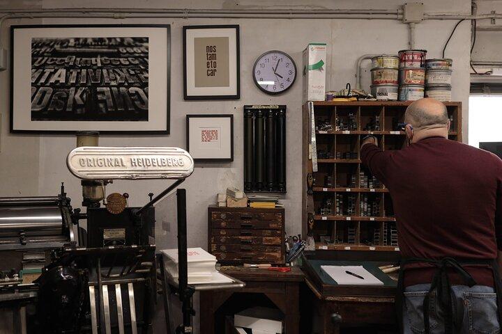 Print Workshop i Venedig med træ typografi