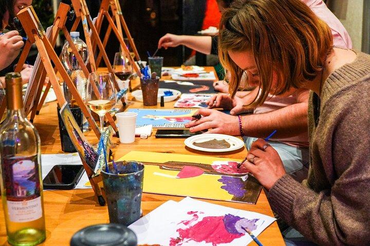 Rome: Paint & Sip Experience in Piazza Navona