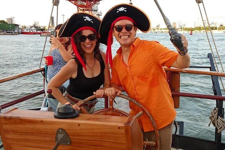Luxury Cartagena Sunset Pirate ship Adventure, Cannon Show&Drinks