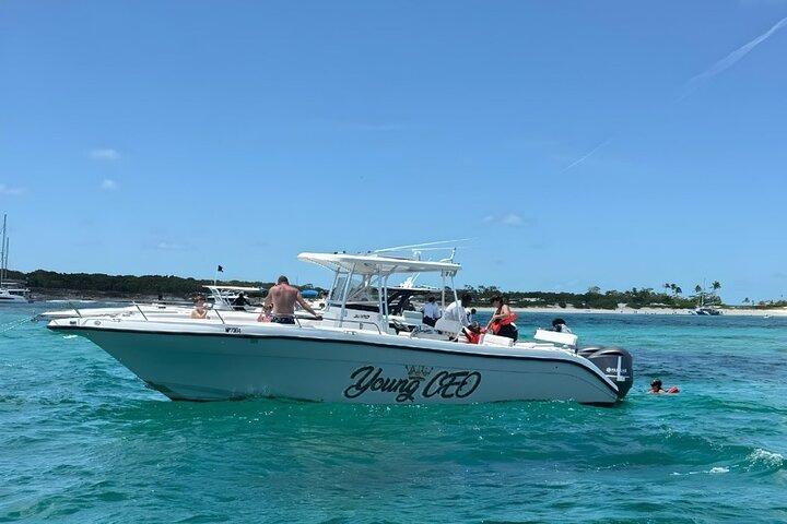 Nassau 3 Island privat båttur grisar, sköldpaddor och snorkling